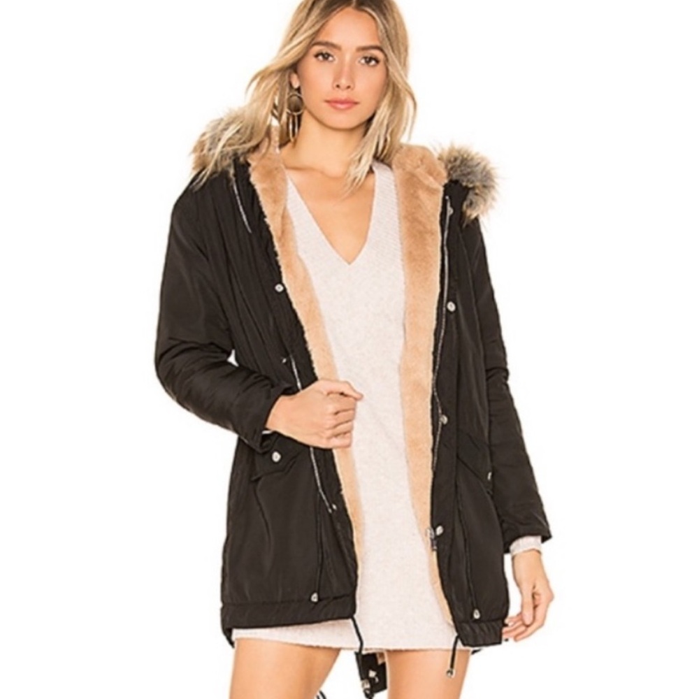 REVOLVE By The Way Posh Faux Fur Hooded Parka Jacket